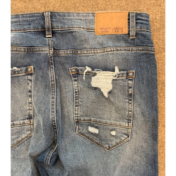 Jordan Craig Jeans Mens 36x34 Sean Elmhurst Distressed Slim Fit Stretch Denim - Picture 2 of 10